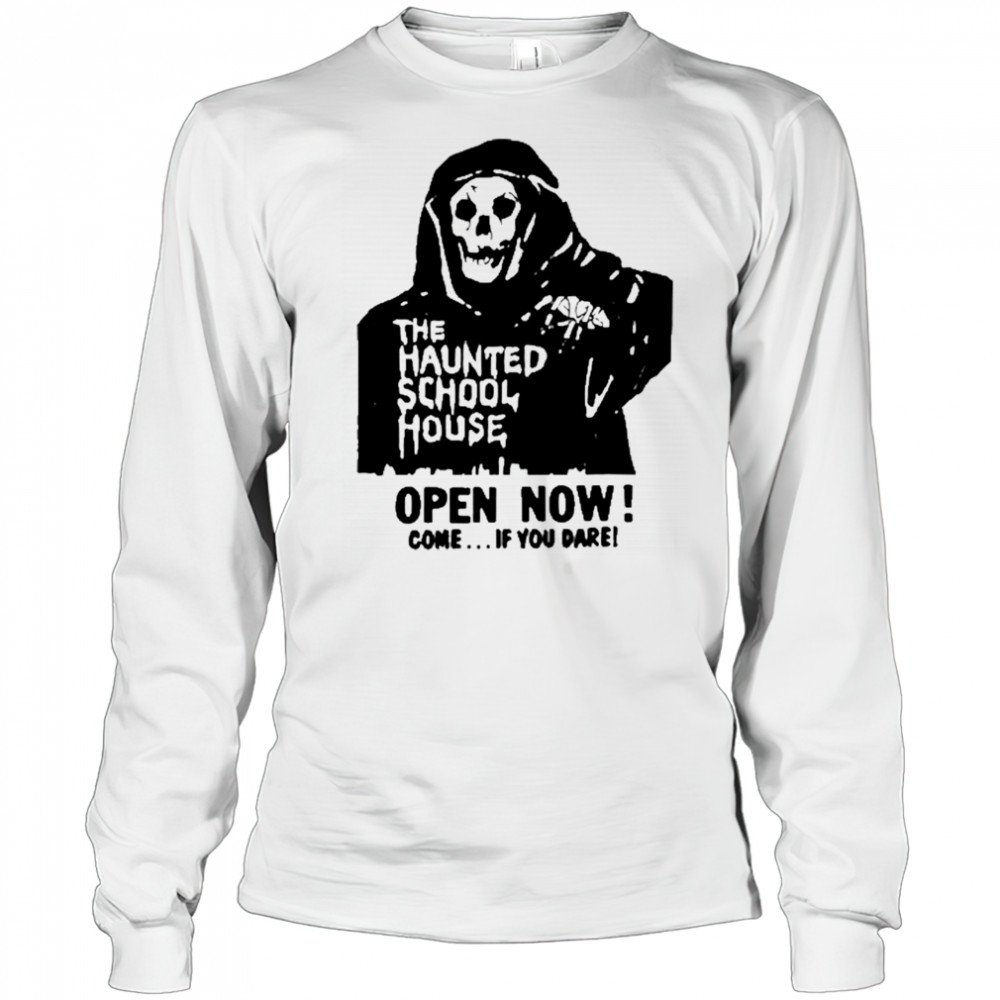 The Haunted School House Horror Movie T-Shirt Long Sleeved
