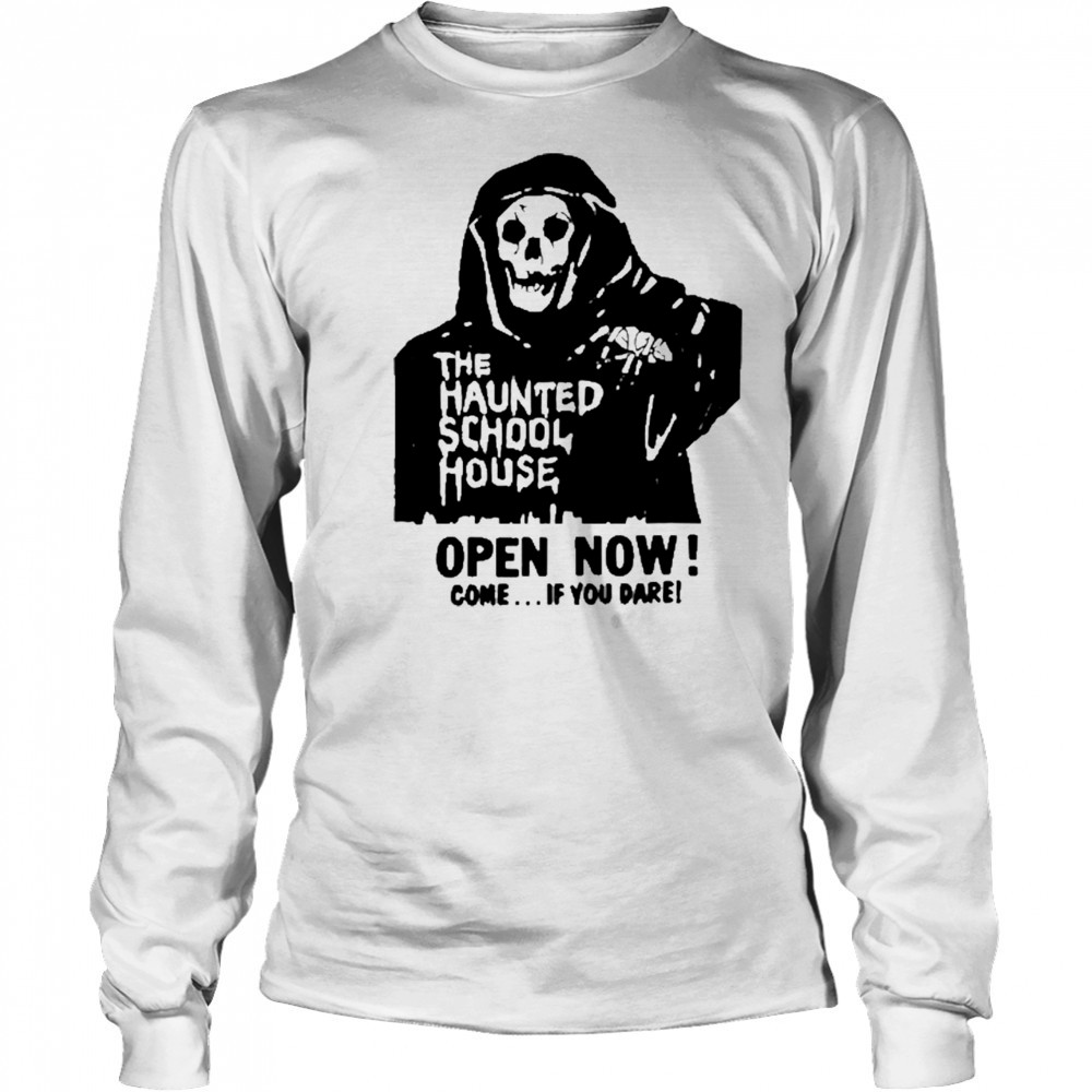 The Haunted School House Horror Movie T-Shirt Long Sleeved