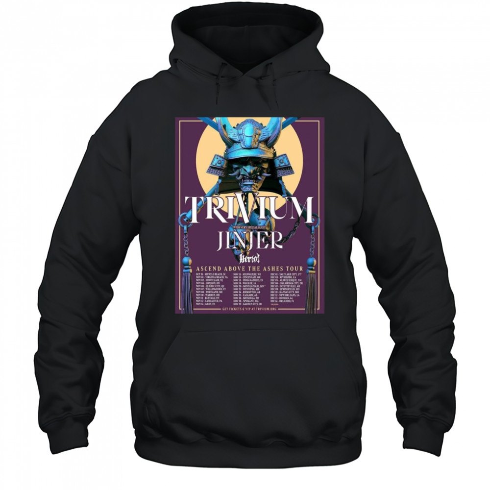 Trivium Ascend Above The Ashes Tour 2025 North America Tour Shirt Hoodie