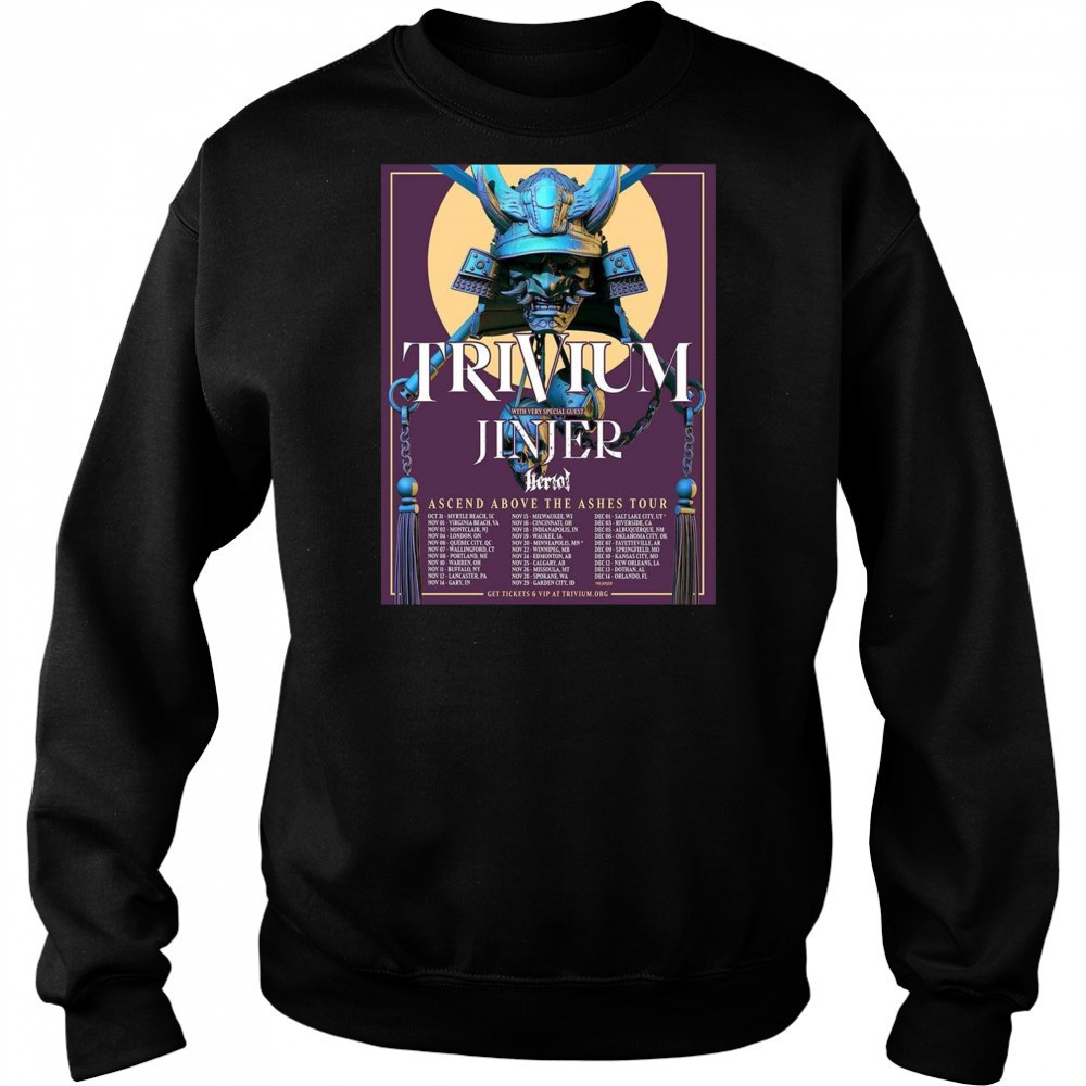 Trivium Ascend Above The Ashes Tour 2025 North America Tour Shirt Hoodie
