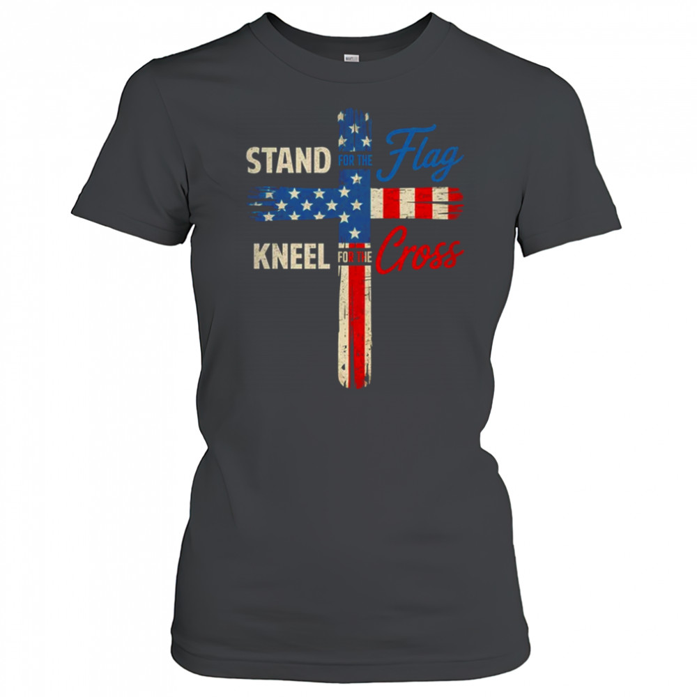 USA Flag Religious 4th Of July Christian Stand For The Flag shirt Women's T-shirt