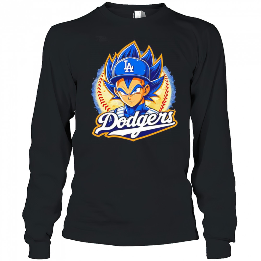 Vegeta Dragon Ball Z Dodgers baseball shirt Long Sleeved