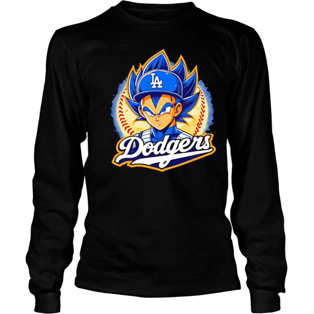 Vegeta Dragon Ball Z Dodgers baseball shirt Long Sleeved