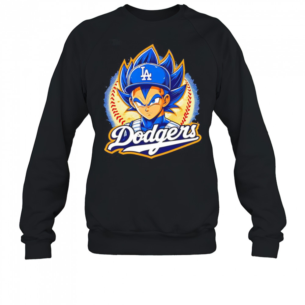 Vegeta Dragon Ball Z Dodgers baseball shirt Sweatshirt