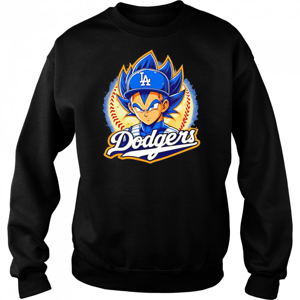 Vegeta Dragon Ball Z Dodgers baseball shirt Hoodie
