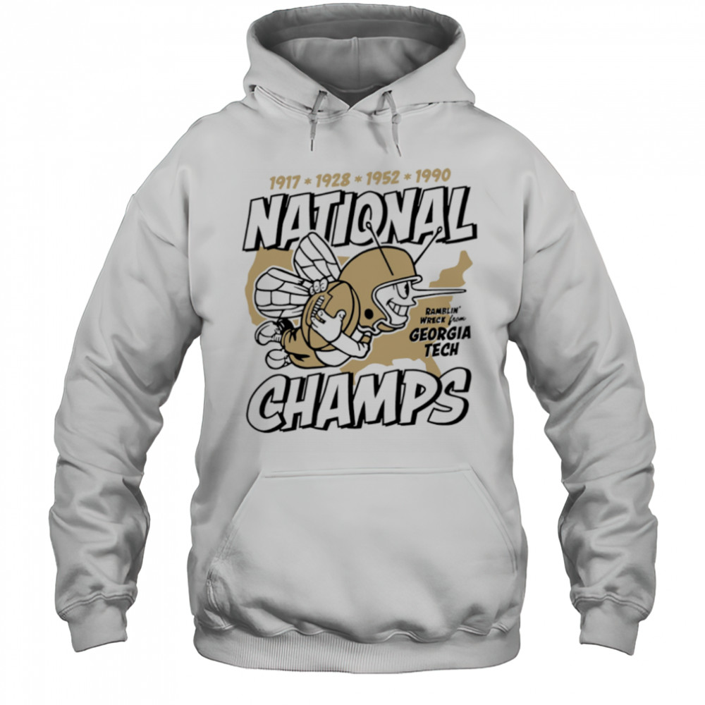Vintage Georgia Tech Football Four Time National Champs shirt Hoodie