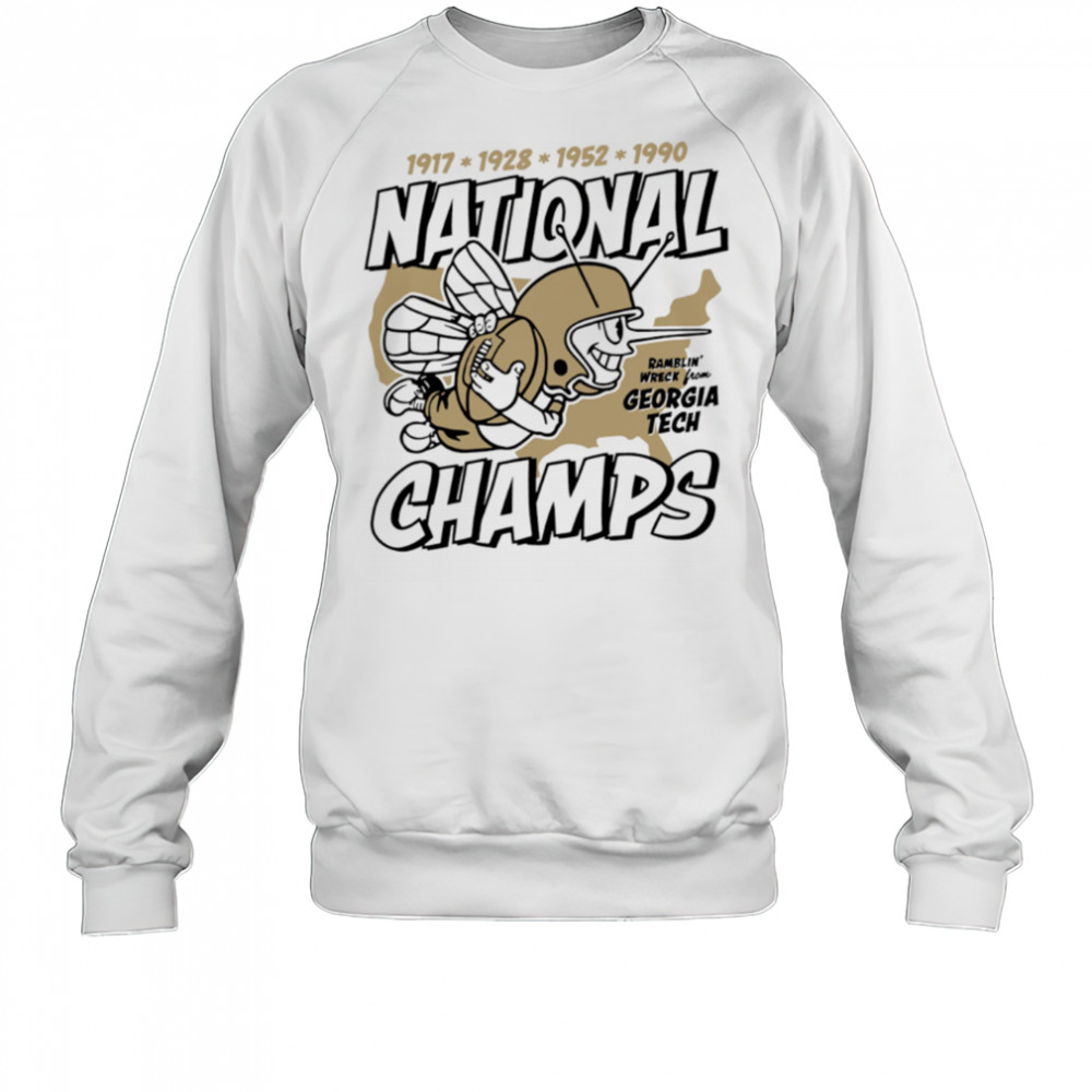 Vintage Georgia Tech Football Four Time National Champs shirt Sweatshirt