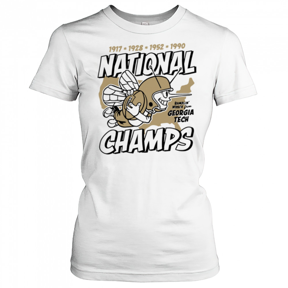 Vintage Georgia Tech Football Four Time National Champs shirt Women's T-shirt