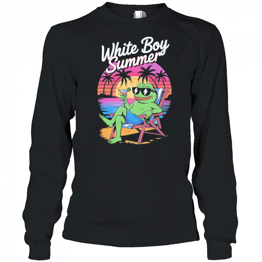 White Boy Summer Pepe Meme summer shirt Long Sleeved