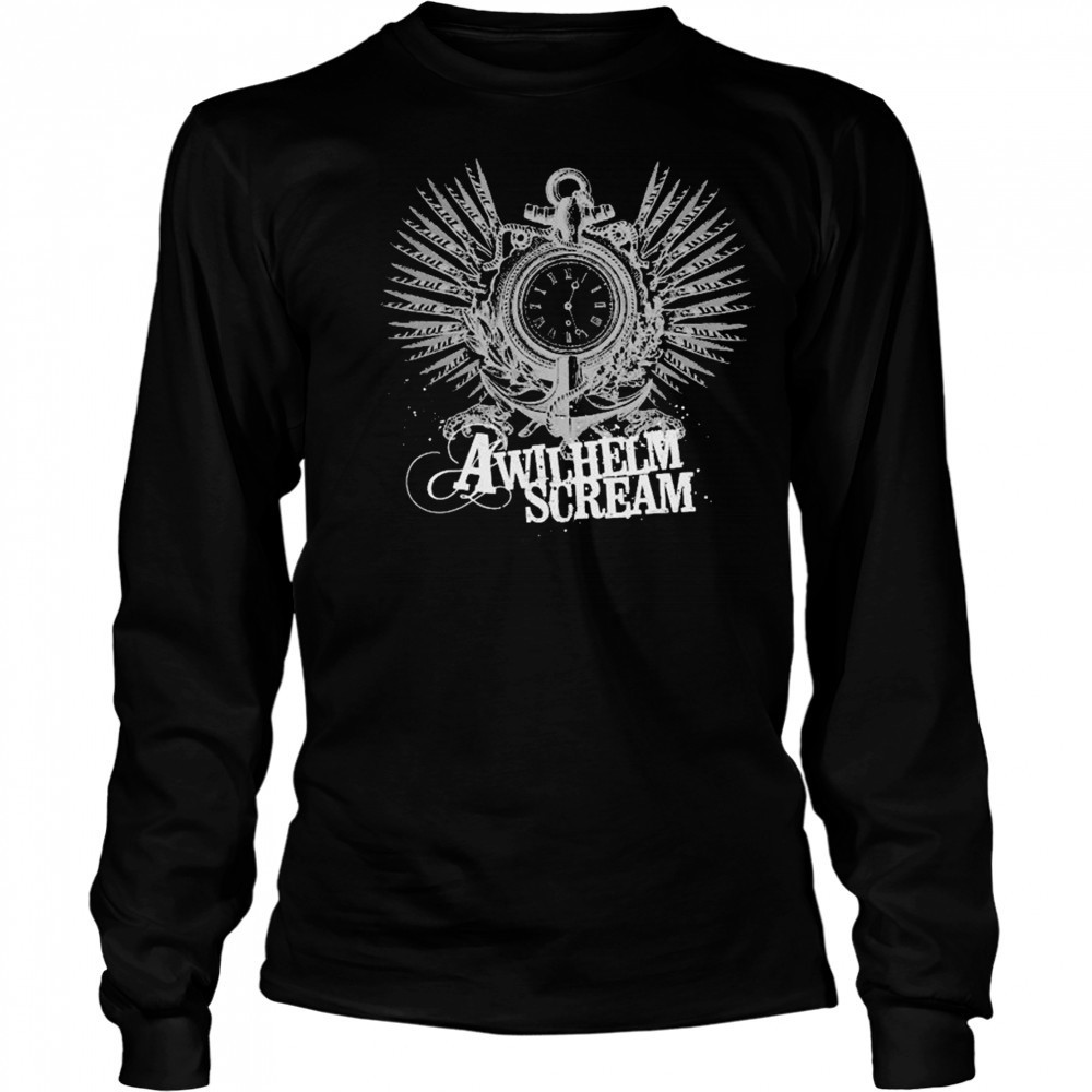 A Wilhelm Scream Clock T-shirt Long Sleeved