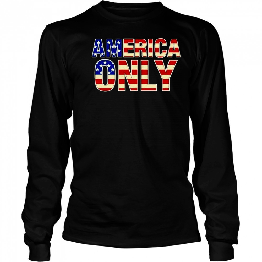 Alan Roberts America Only Flag T-shirt Long Sleeved