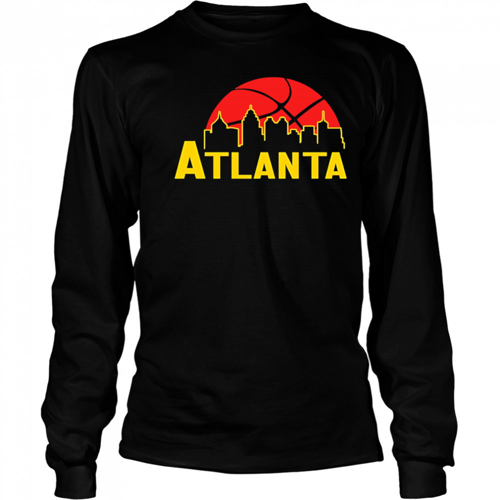 Atlanta Hawks Cityscape Skyline style 2025 shirt Long Sleeved