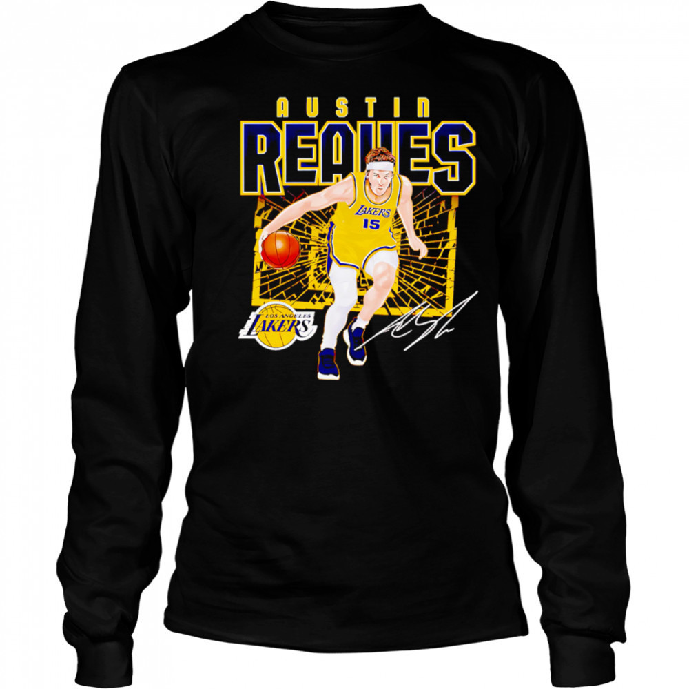 Austin Reaves Los Angeles Lakers Shattered shirt Long Sleeved