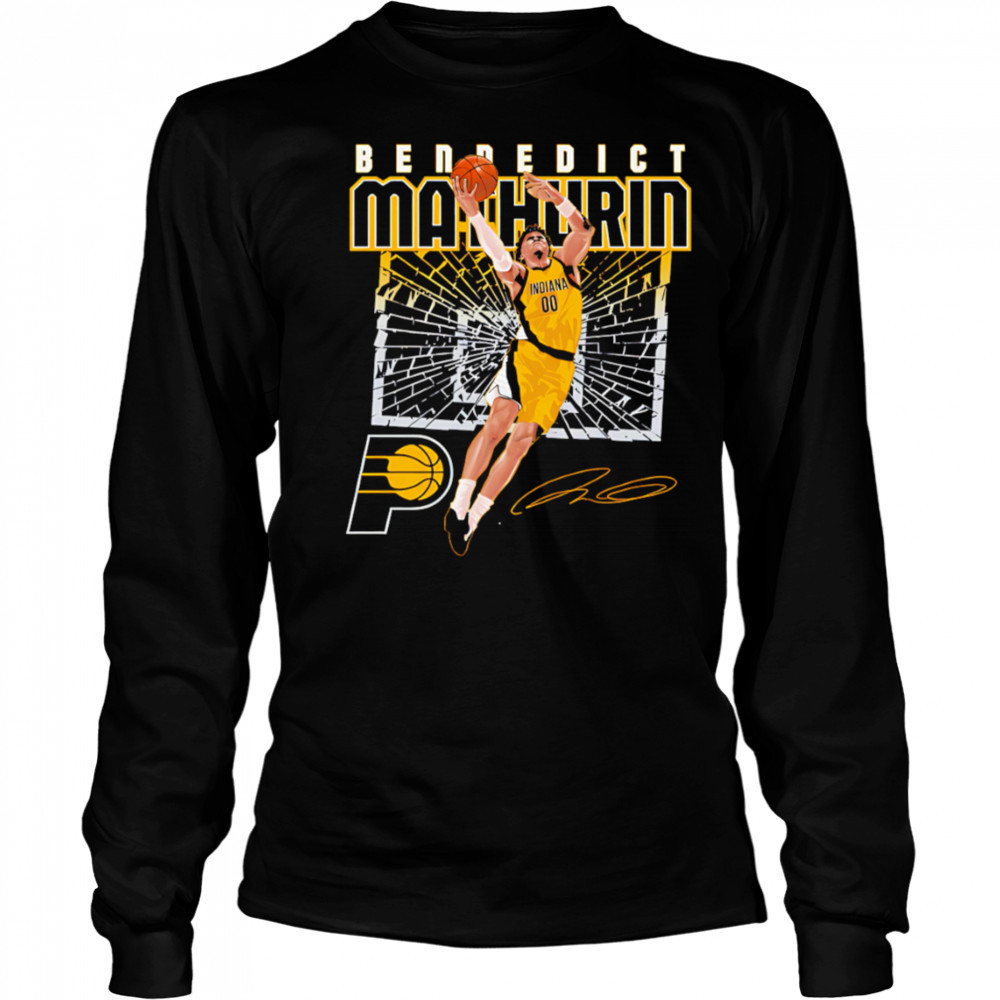 Bennedict Mathurin Indiana Pacers Shattered shirt Long Sleeved