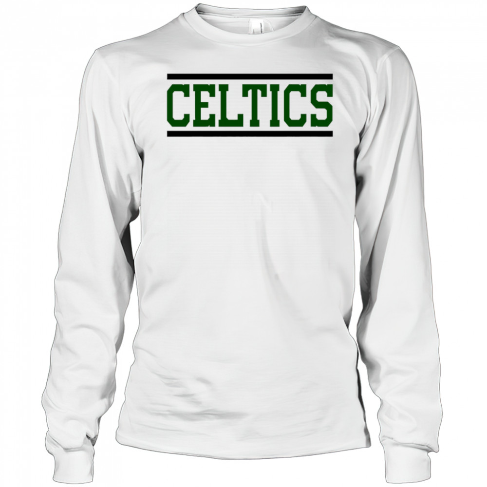 Celtics horizontal lines shirt Long Sleeved