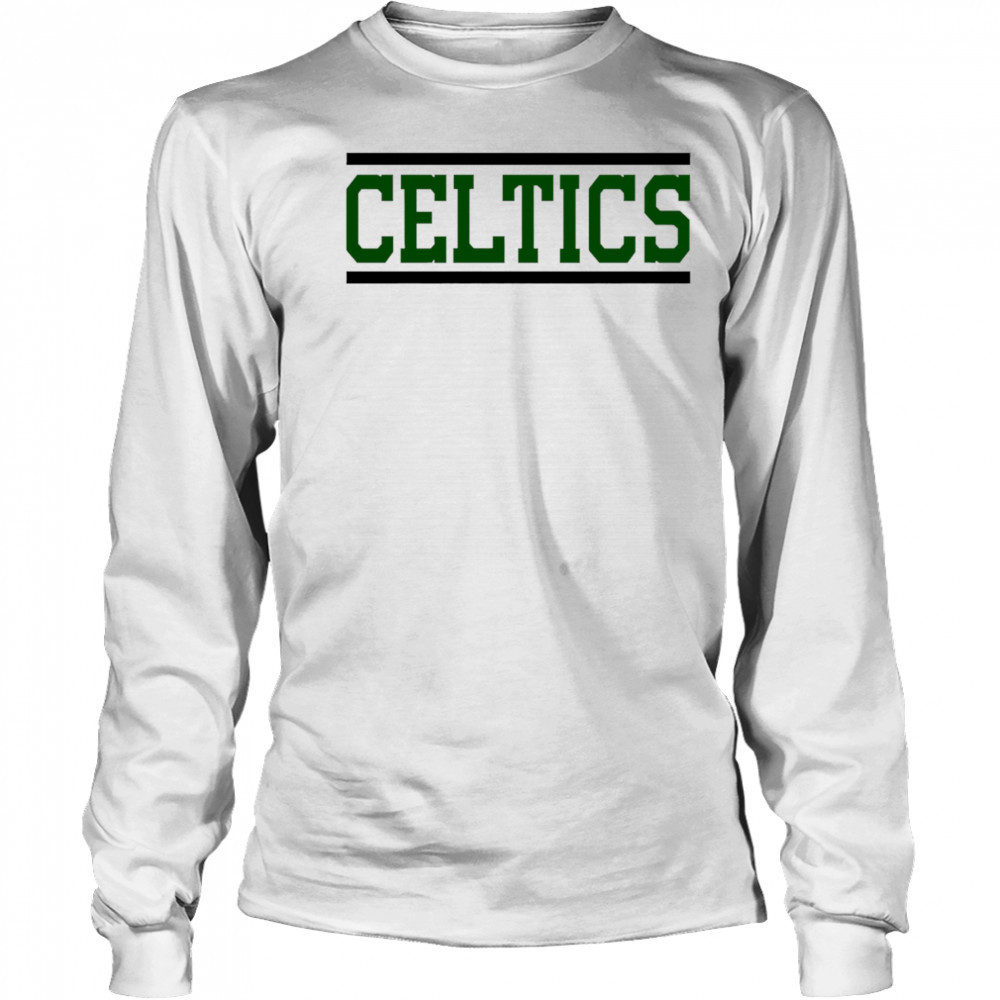 Celtics horizontal lines shirt Long Sleeved