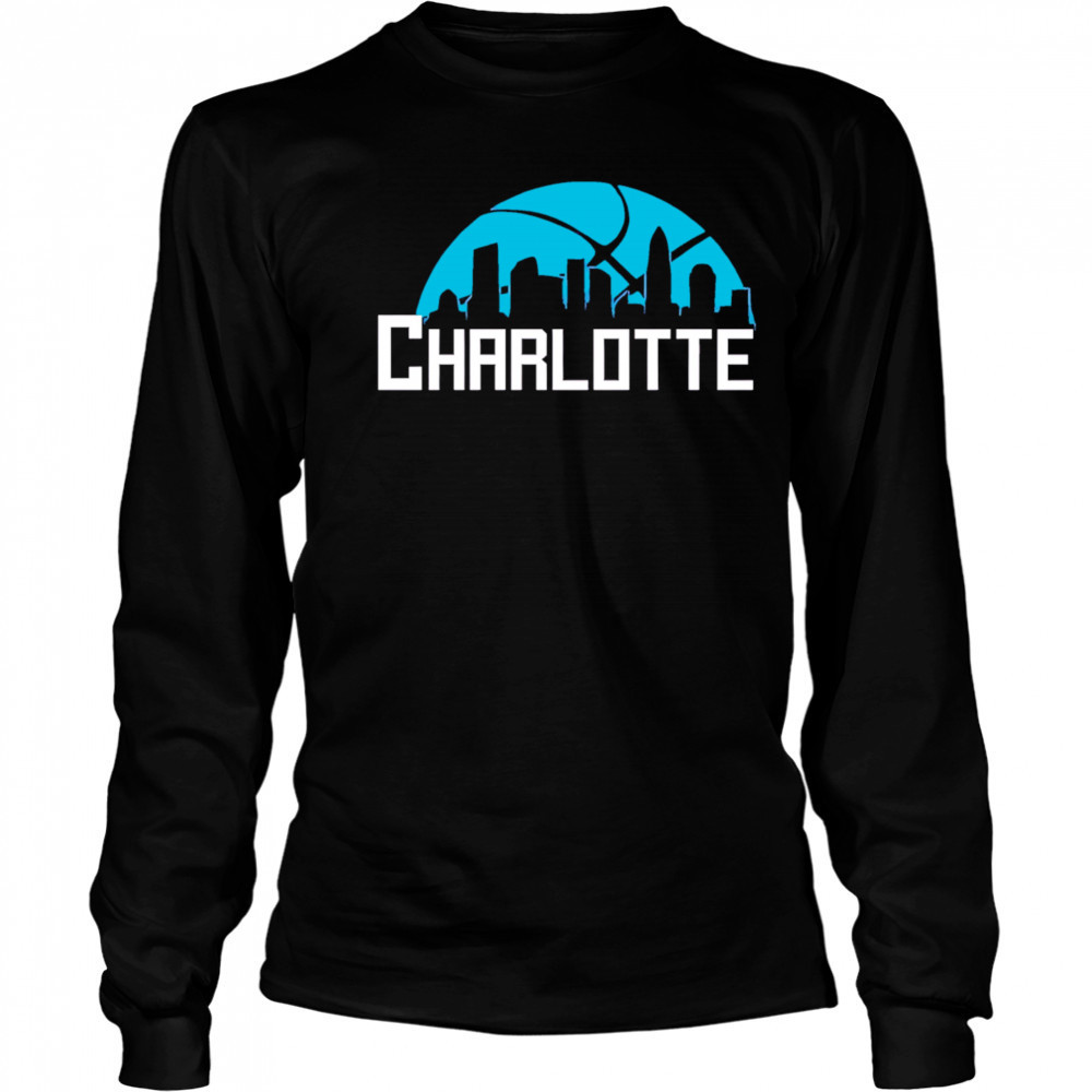 Charlotte Hornets Cityscape Skyline style 2025 shirt Long Sleeved