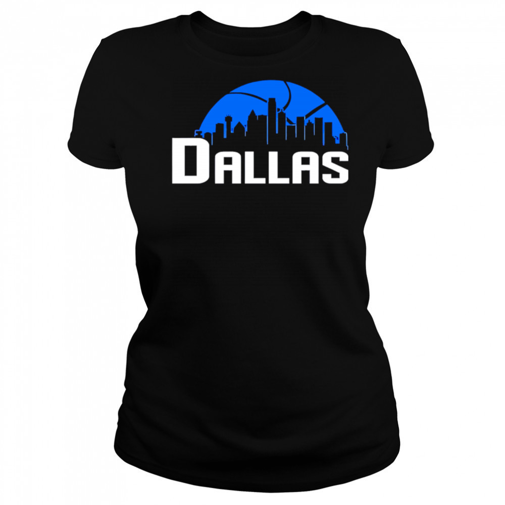 Dallas Mavericks Cityscape Skyline style 2025 shirt Women's T-shirt
