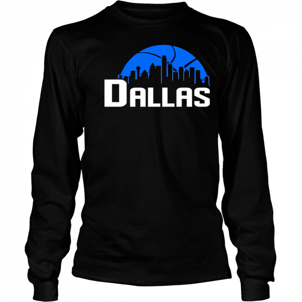 Dallas Mavericks Cityscape Skyline style 2025 shirt Long Sleeved