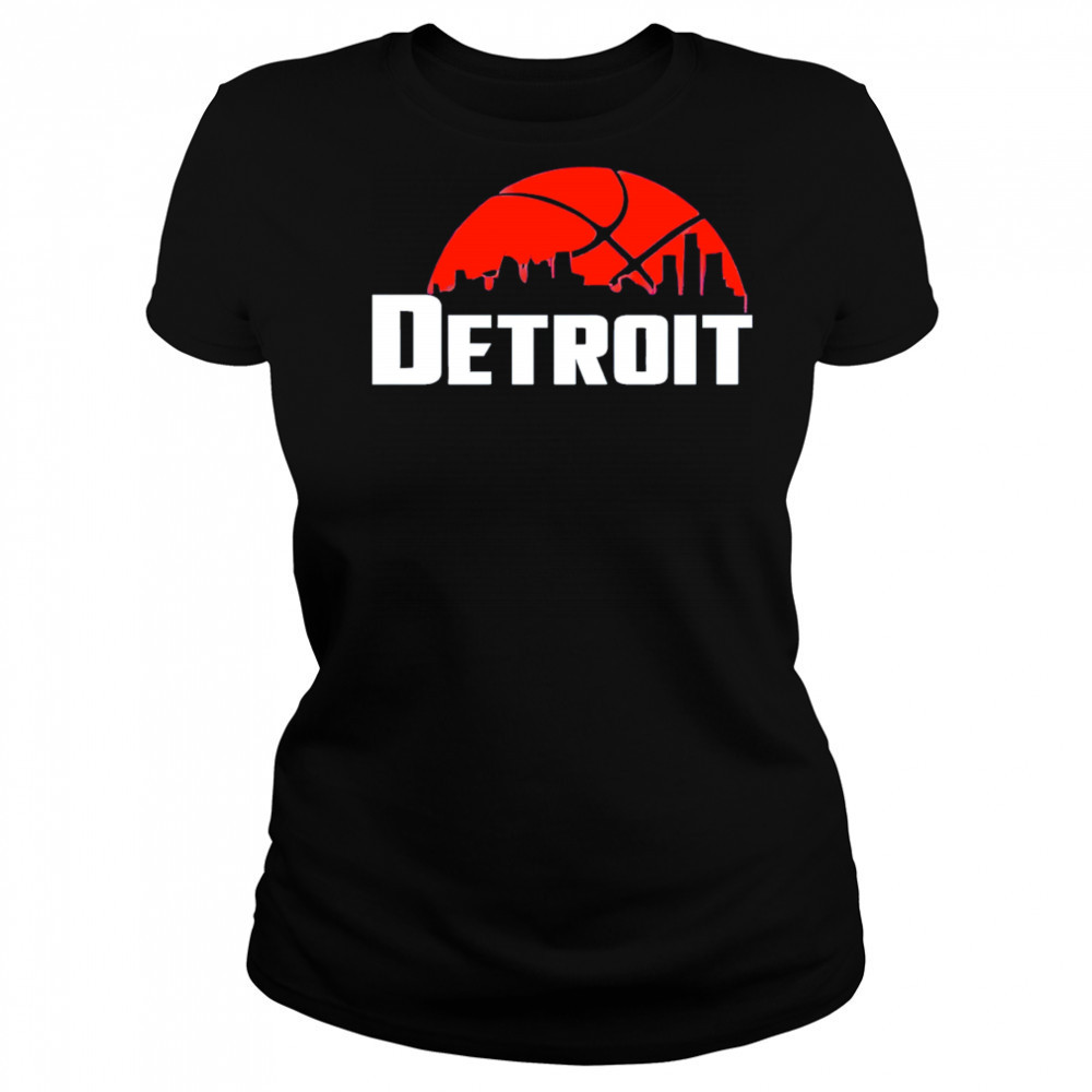 Detroit Pistons Cityscape Skyline style 2025 shirt Women's T-shirt
