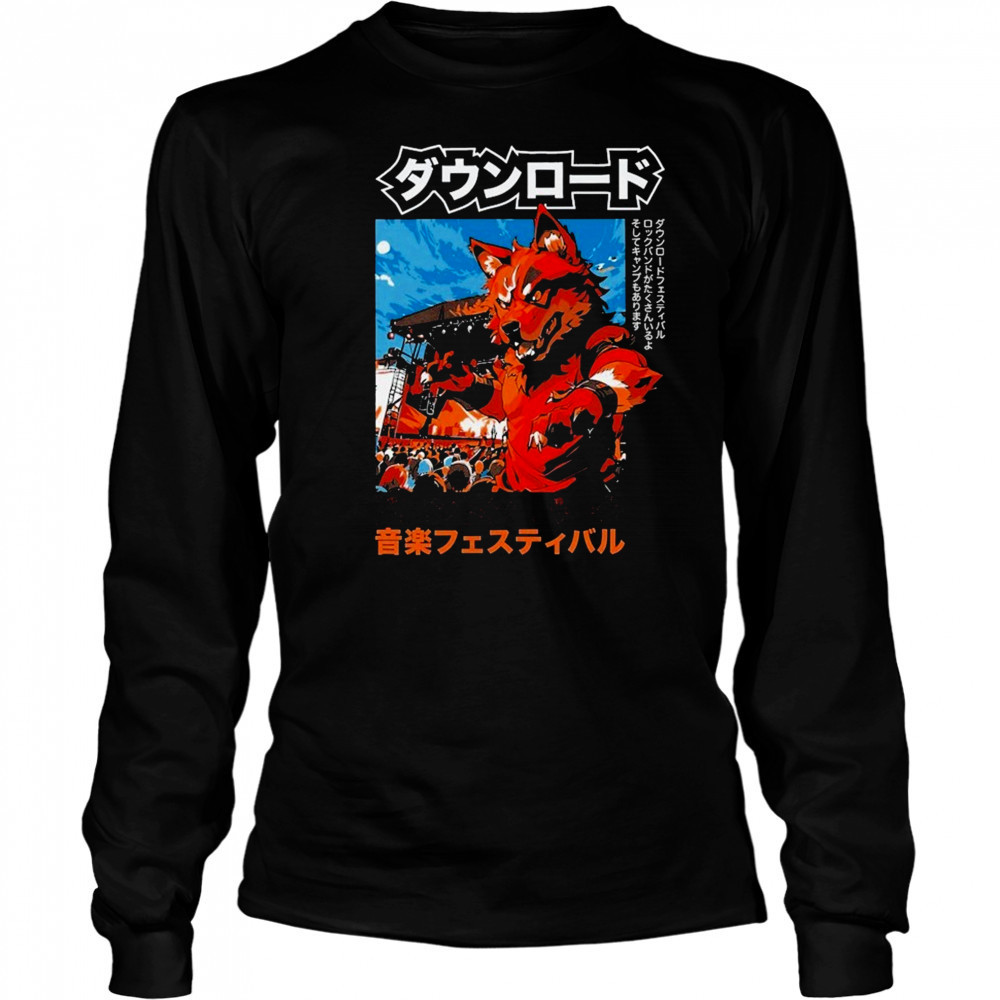 Download Festival 2025 Anime Fox T-Shirt Long Sleeved
