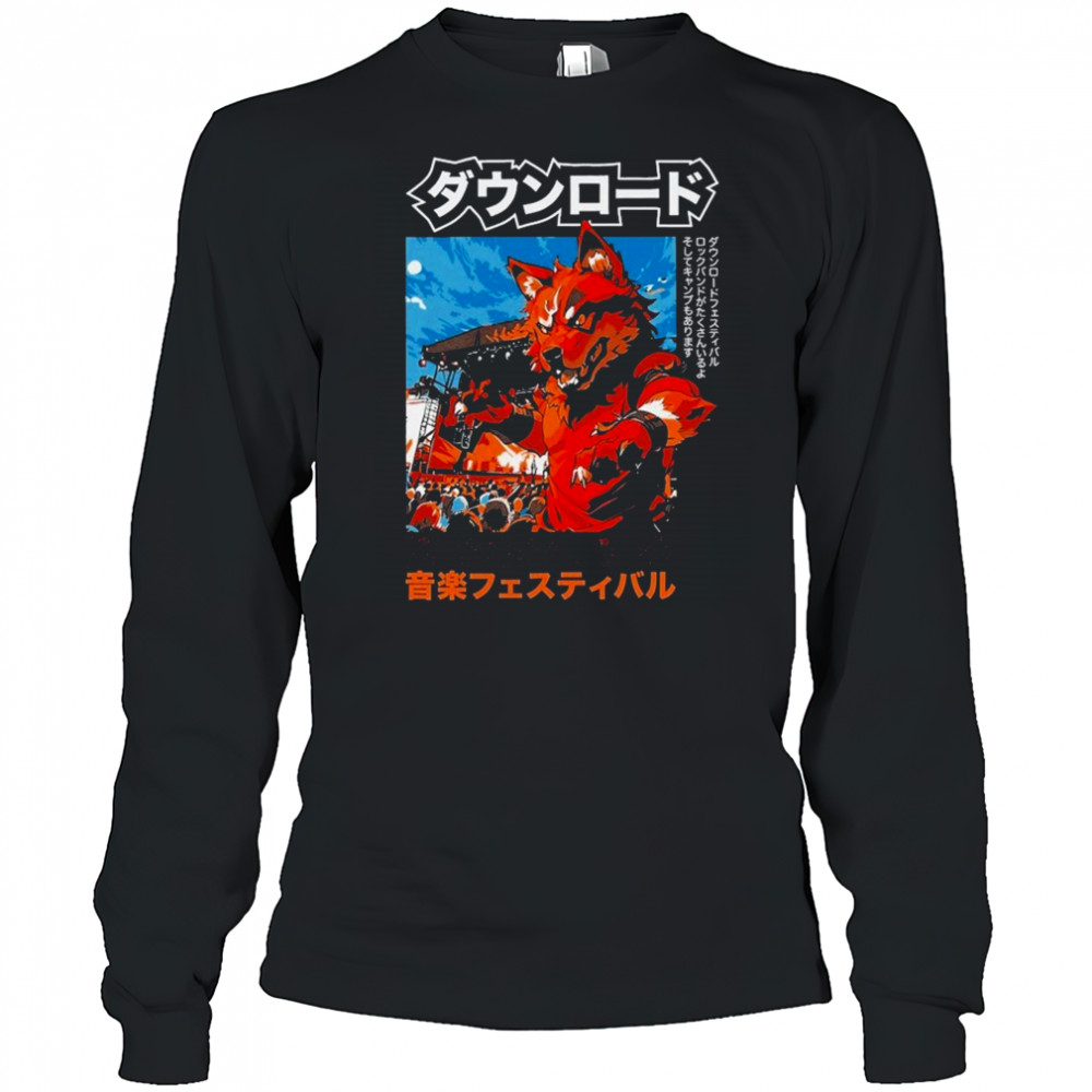 Download Festival 2025 Anime Fox T-Shirt Long Sleeved