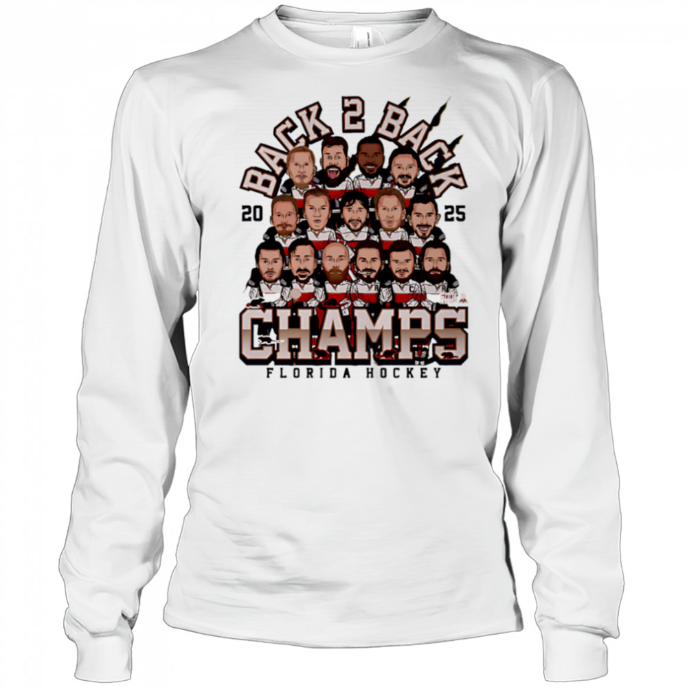 Florida Hockey Champs 2025 cartoon shirt Long Sleeved