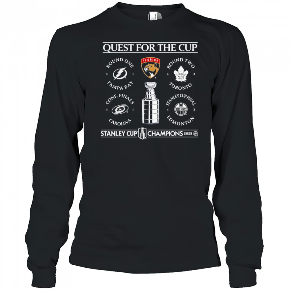 Florida Panthers 2025 Stanley Cup Champions Schedule T-Shirt Long Sleeved