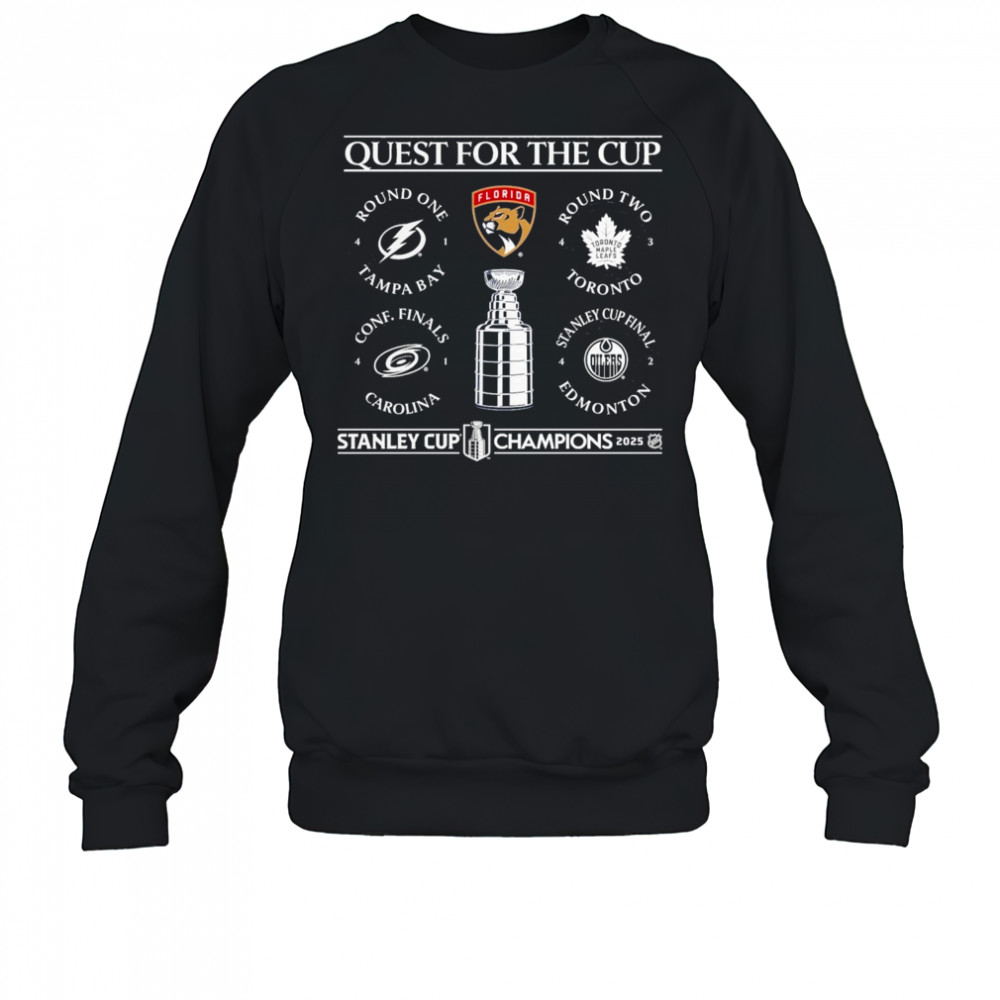 Florida Panthers 2025 Stanley Cup Champions Schedule T-Shirt Sweatshirt