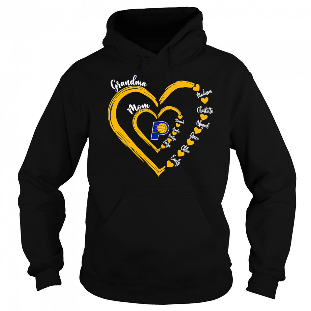 Grandma Mom Indiana Pacers heart shirt Sweatshirt
