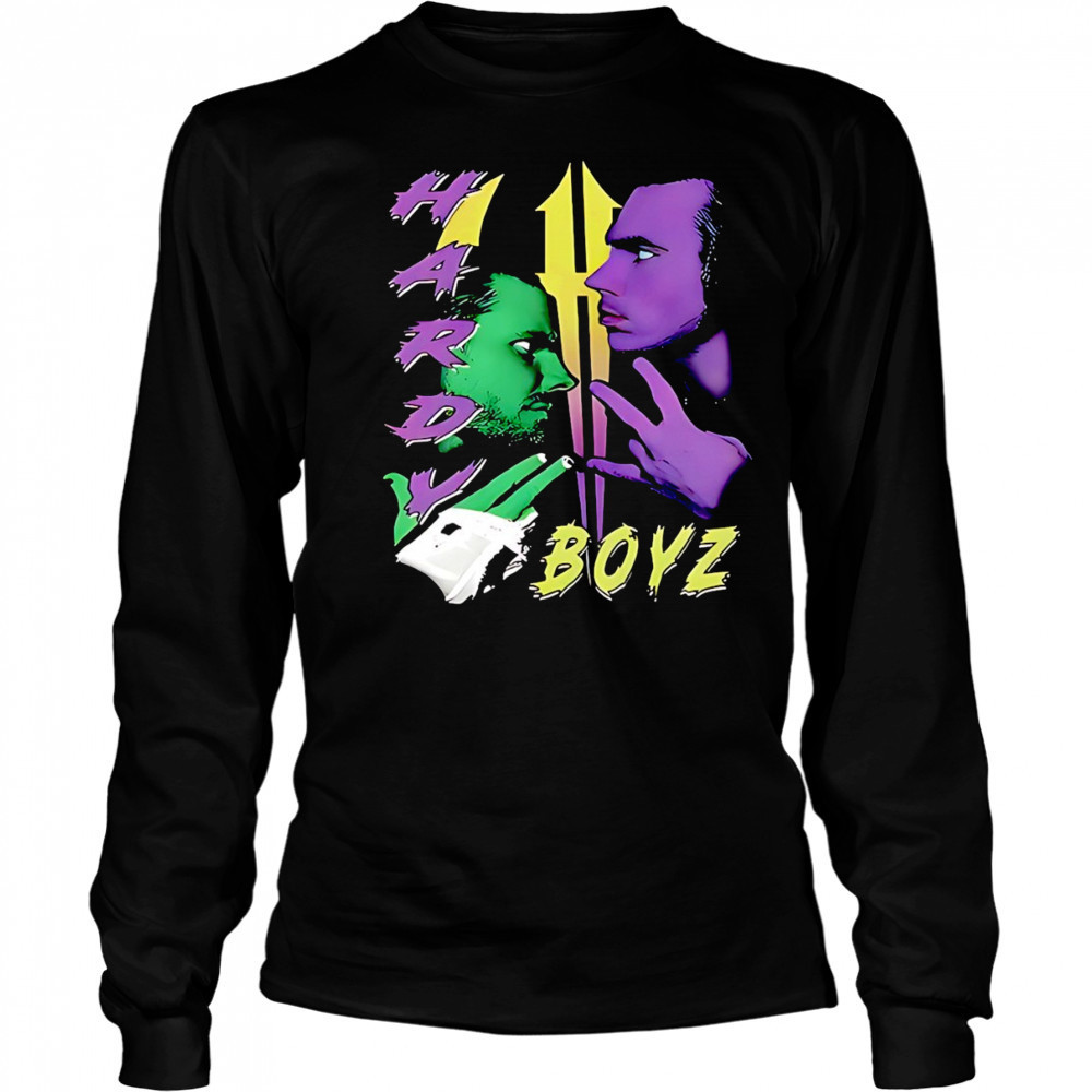 Hardy Boyz big head cartoon graphic shirt Long Sleeved