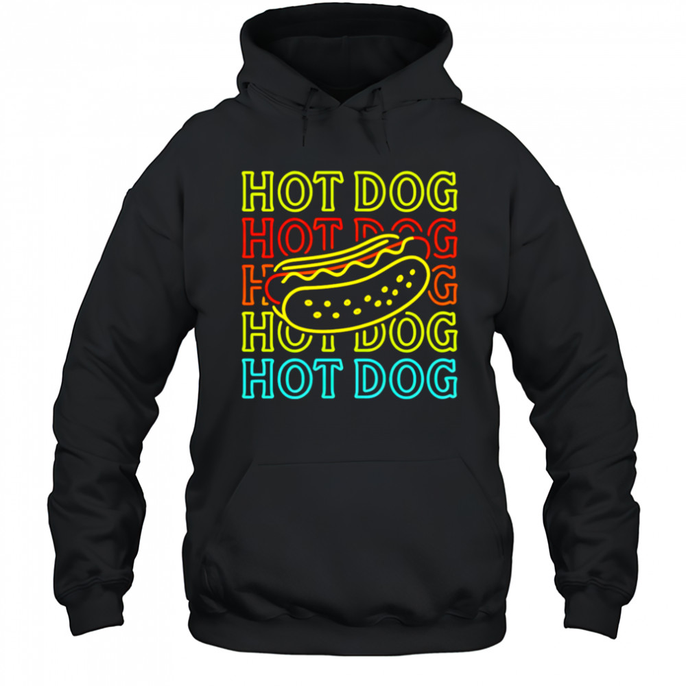 Hot Dog Fashion Neon Design shirt Hoodie