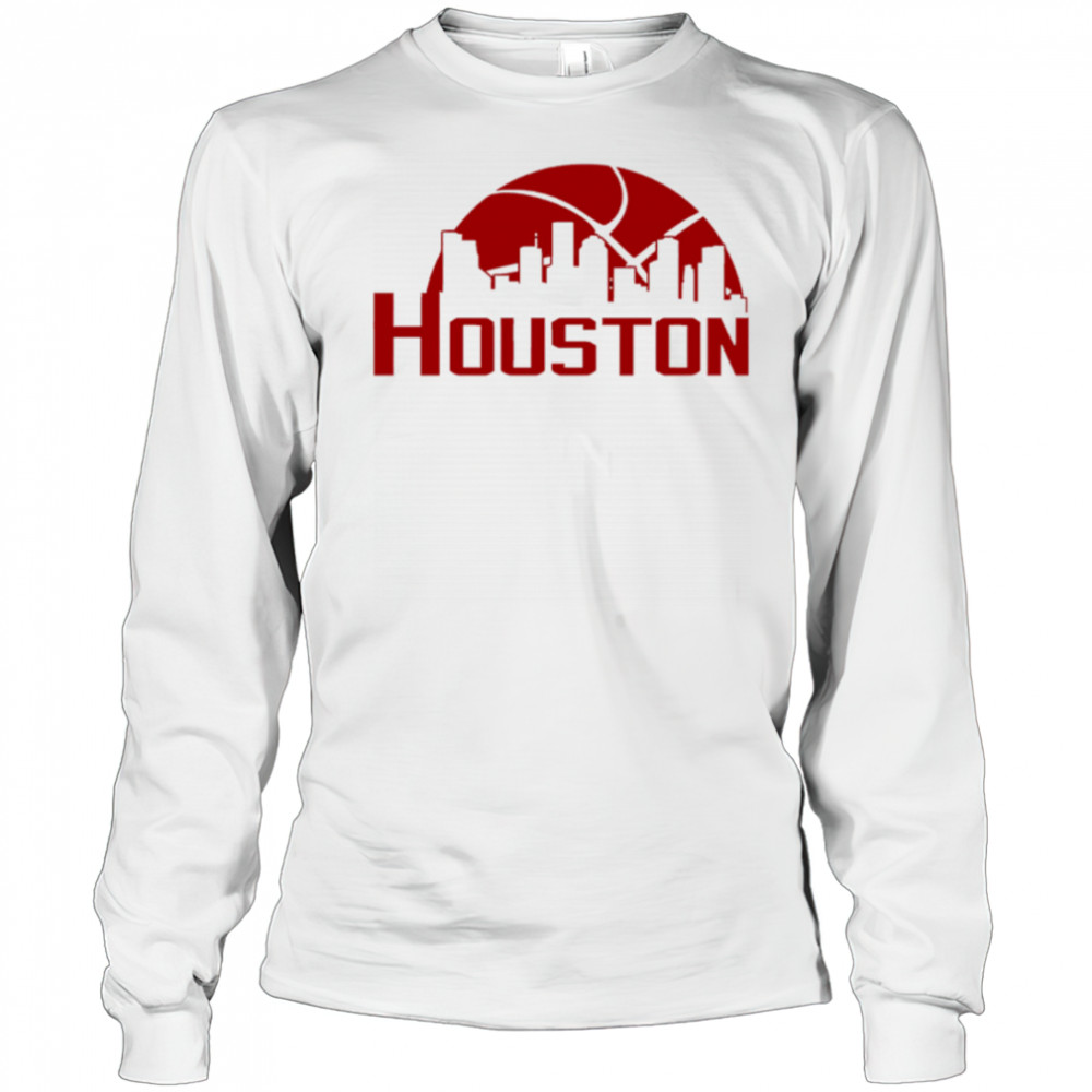 Houston Rockets Cityscape Skyline style 2025 shirt Long Sleeved