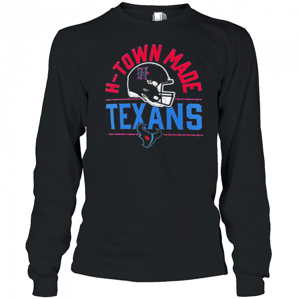 Houston Texans H-Town Helmet T-Shirt Long Sleeved
