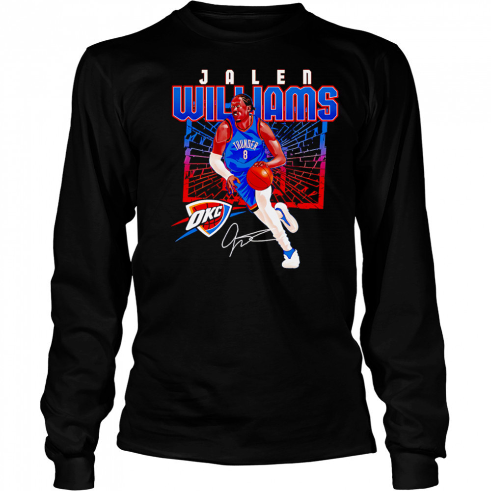 Jalen Williams Oklahoma City Thunder Shattered shirt Long Sleeved