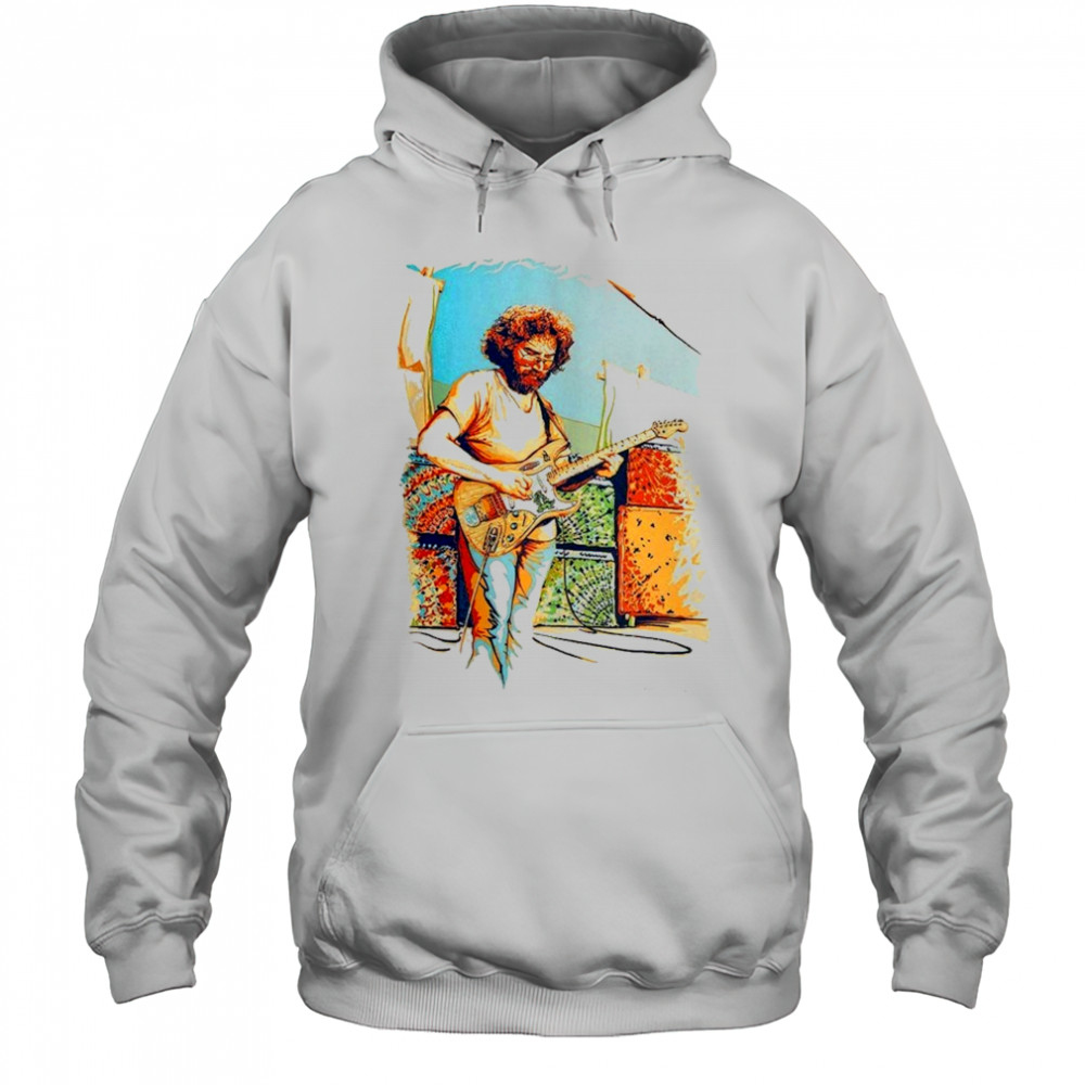 Jerry Garcia Alligator Guitar Portrait T-shirt Hoodie