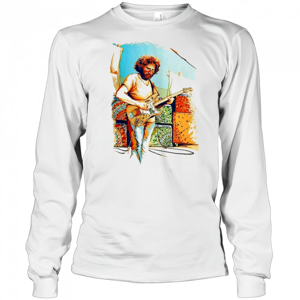 Jerry Garcia Alligator Guitar Portrait T-shirt Long Sleeved