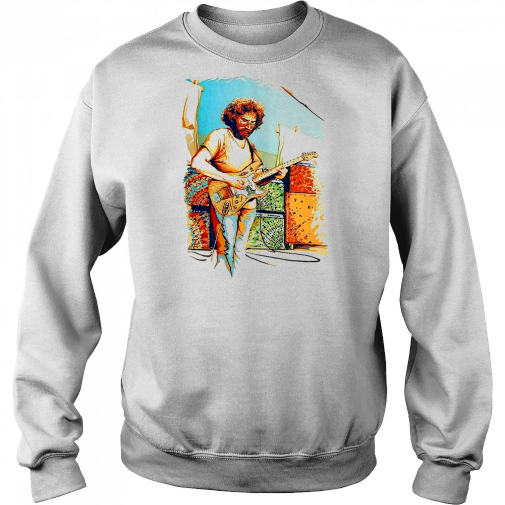 Jerry Garcia Alligator Guitar Portrait T-shirt Hoodie