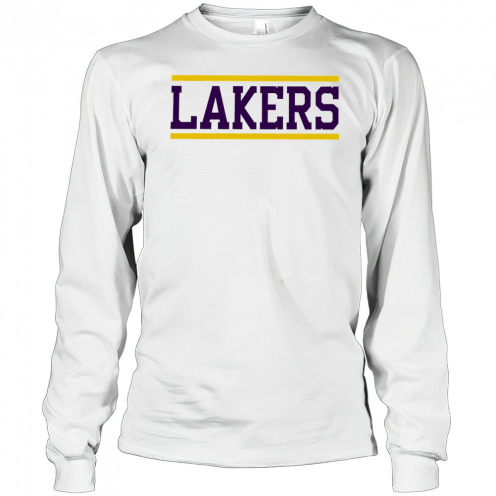 Lakers horizontal lines shirt Long Sleeved