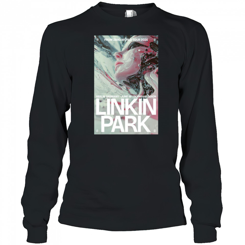 Linkin Park Olympiastadion June 18 2025 Berlin Germany Concert Poster T-Shirt Long Sleeved