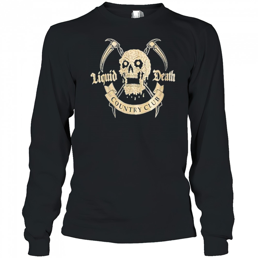 Liquid Death Country Club Death T-shirt Long Sleeved