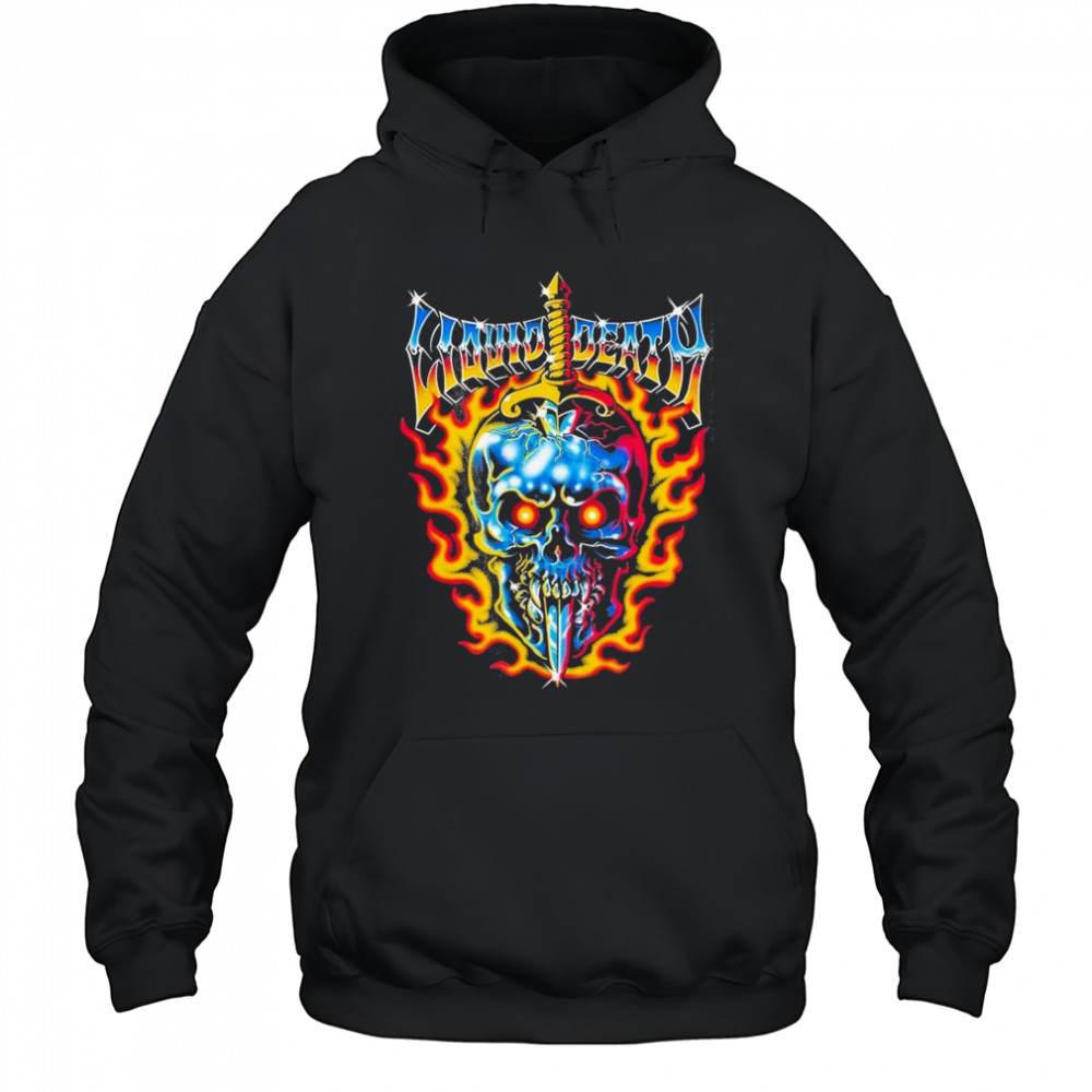 Liquid Death Swordface Skull T-shirt Hoodie