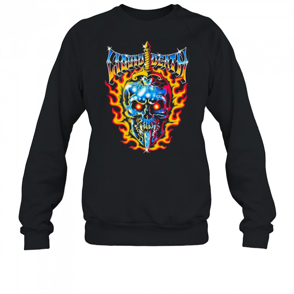 Liquid Death Swordface Skull T-shirt Sweatshirt