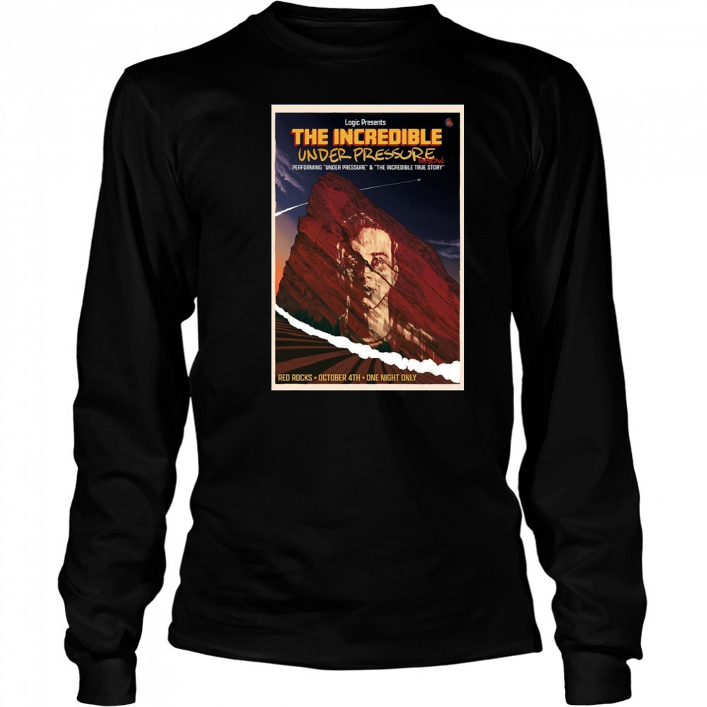 Logic Red Rocks Oct 4 2025 Poster T-Shirt Long Sleeved
