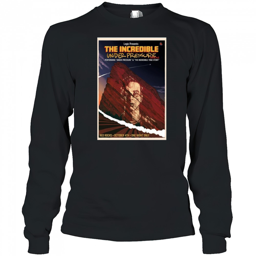 Logic Red Rocks Oct 4 2025 Poster T-Shirt Long Sleeved