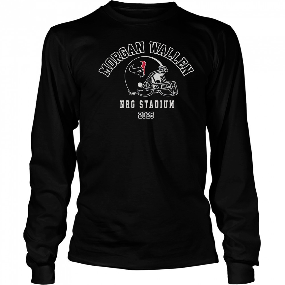 Morgan Wallen X Houston Texans NRG Stadium 2025 Tour T-Shirt Long Sleeved