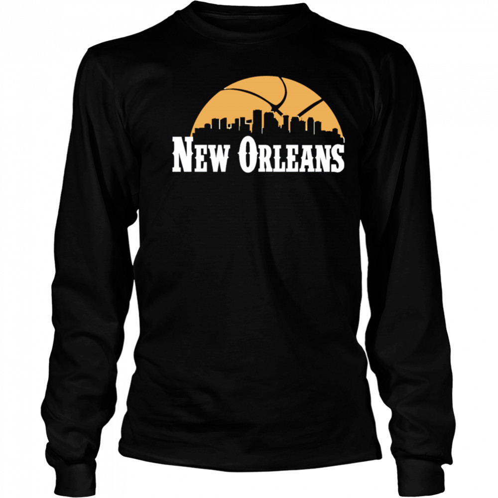New Orleans Pelicans Cityscape Skyline style 2025 shirt Long Sleeved