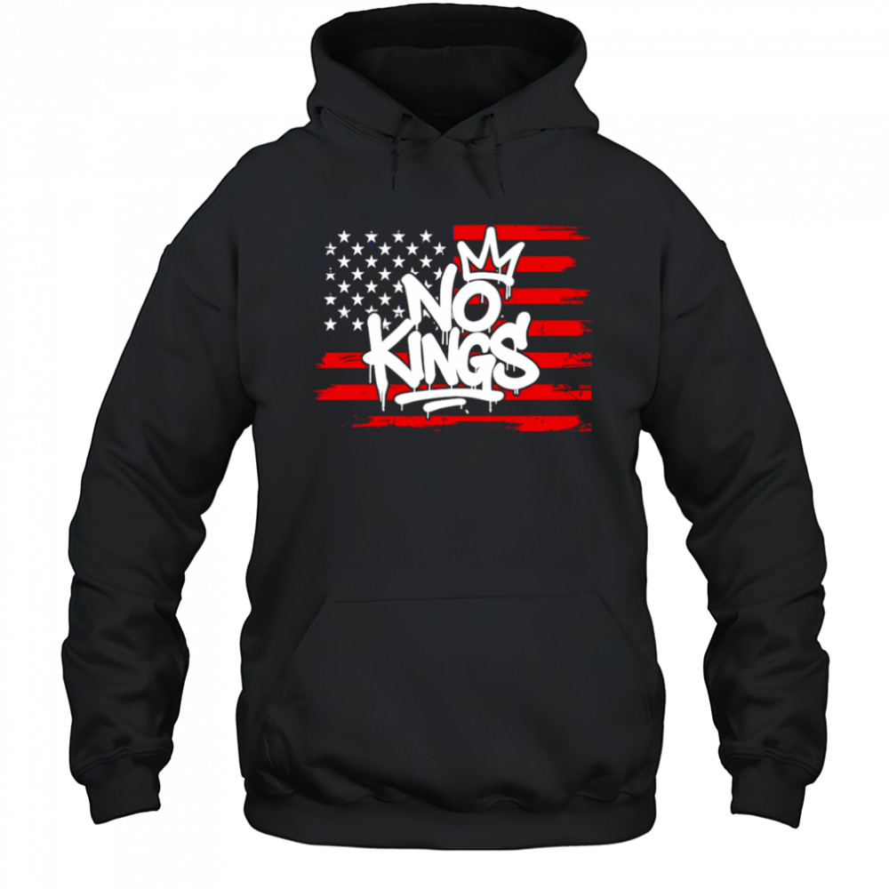 No Kings USA Flag shirt Hoodie