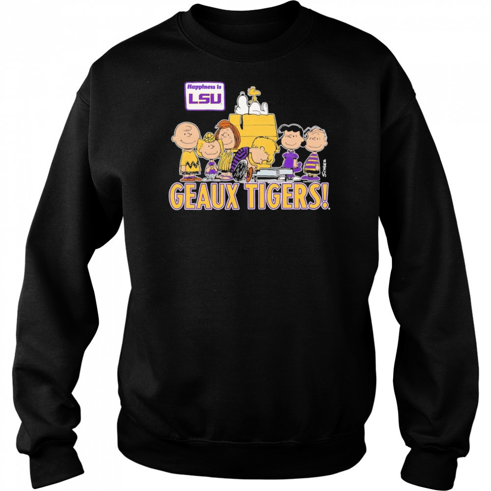Peanuts happiness is LSU Geaux Tigers shirt Hoodie