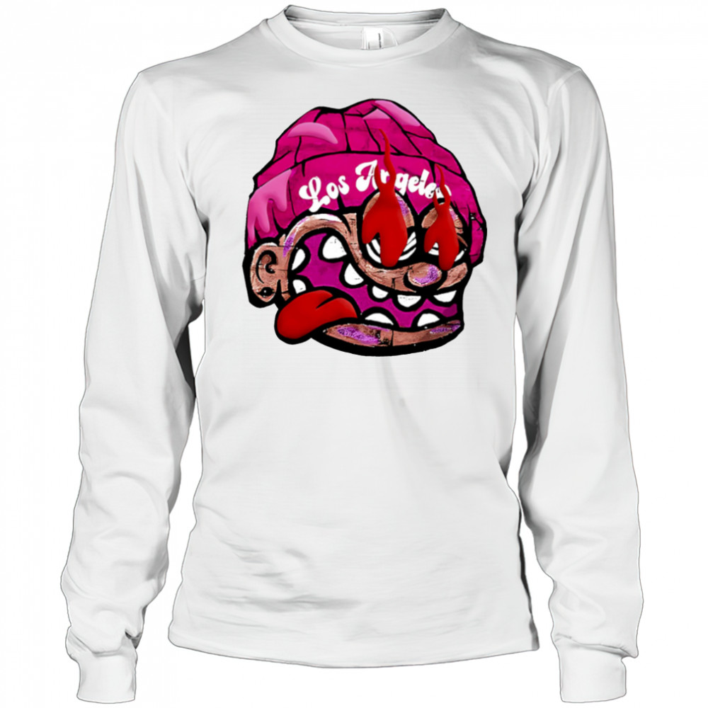 Quirky Cartoon Big Face Los Angeles shirt Long Sleeved